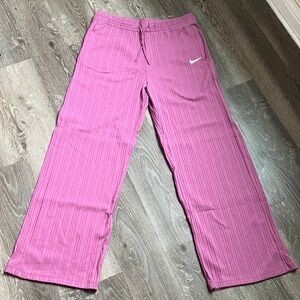 Nike Sportswear Ribbed Jersey High-Rise Wide-Leg Pants